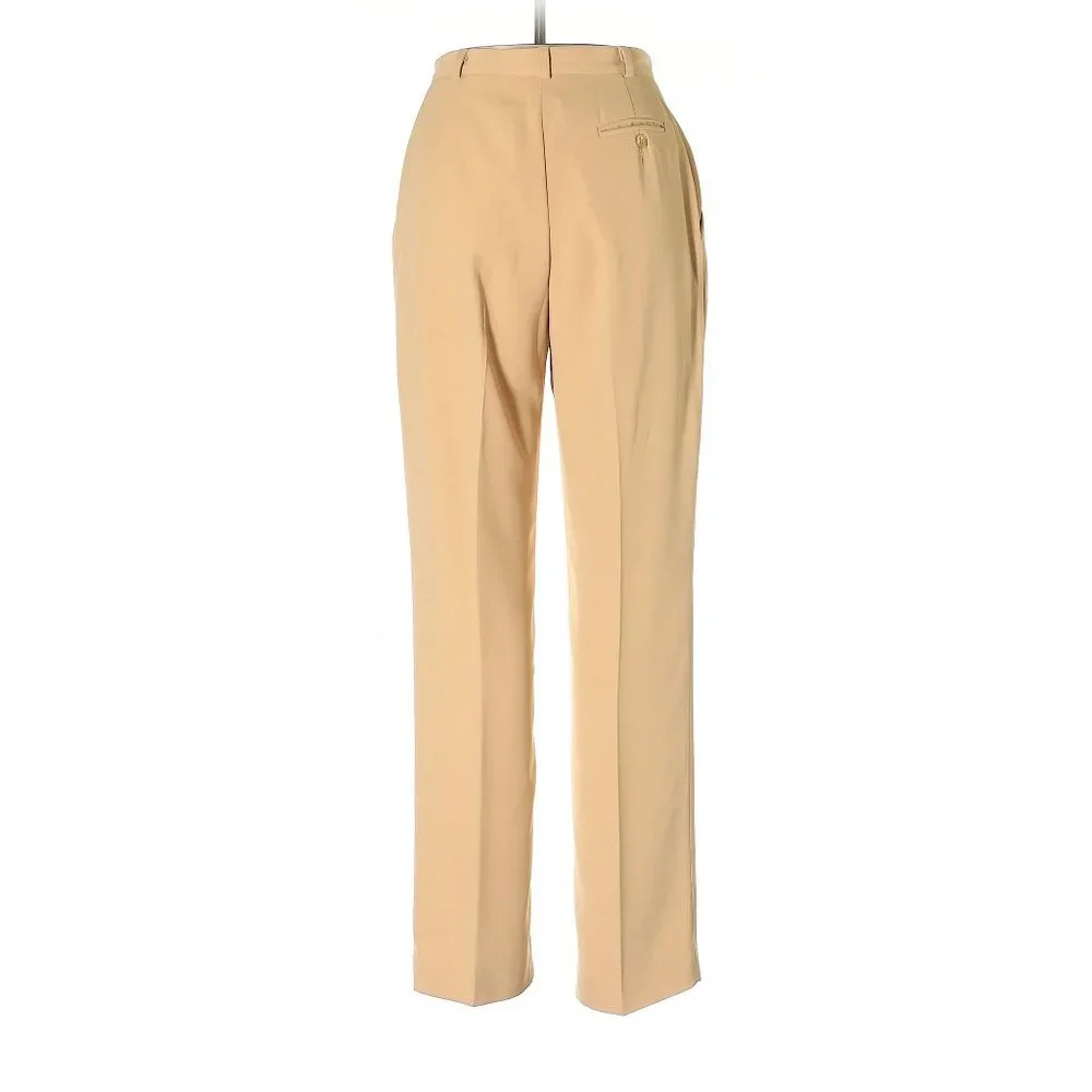 Alex New York Tailored Tan Trousers | Lined Straight Leg Pants | Size 8 - Picture 3 of 10